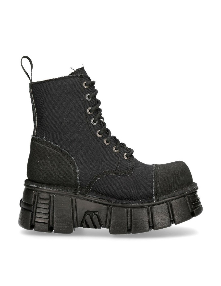 Women New Rock | Boot Black Tower M-Mili083C-Rc7