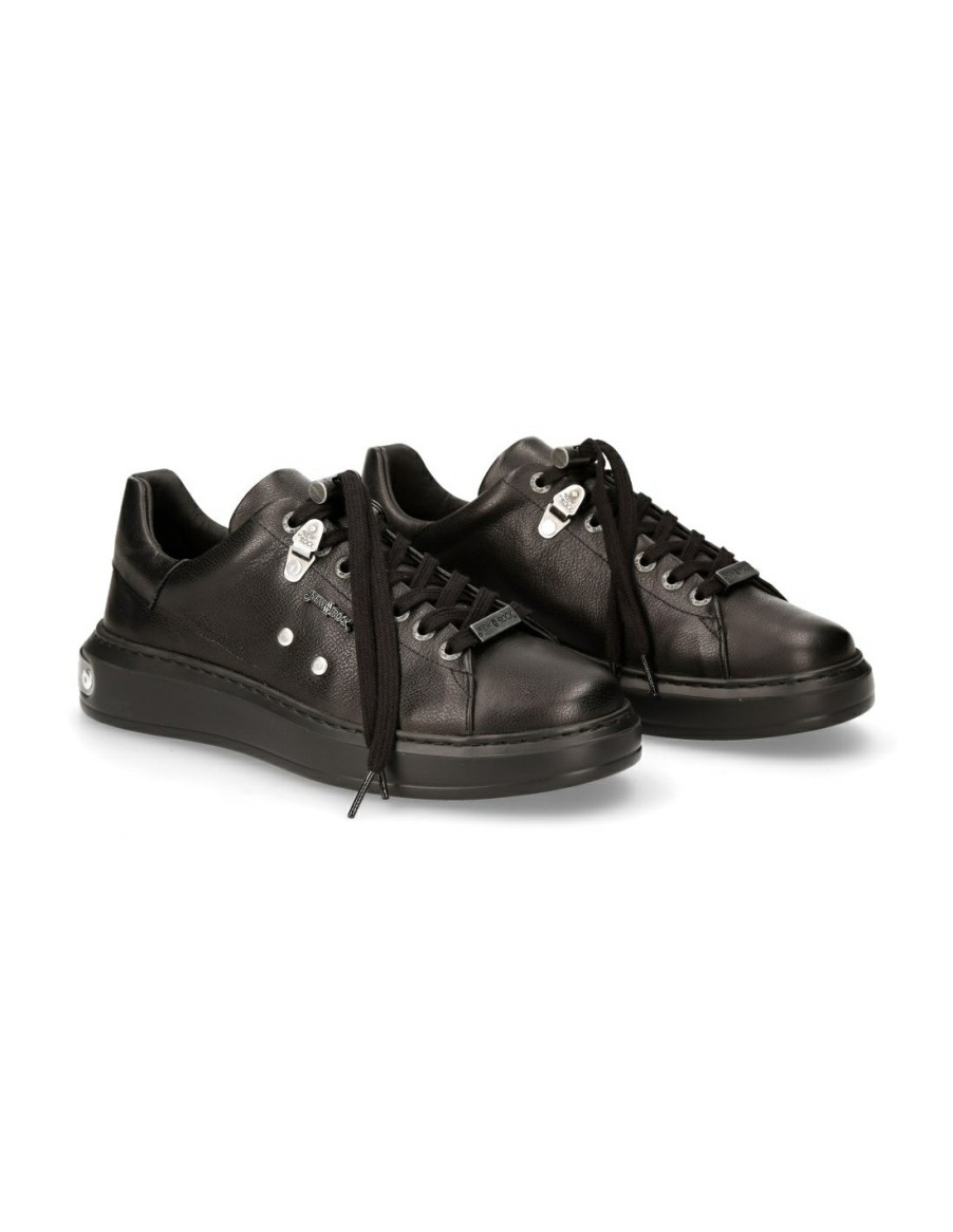 Women New Rock | Shoe Black B-Light With Laces M-Pisa101-S51