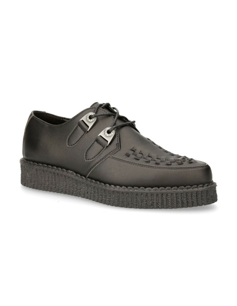 Men New Rock | Shoe Black Creeper With Laces M-Creepers002-V5