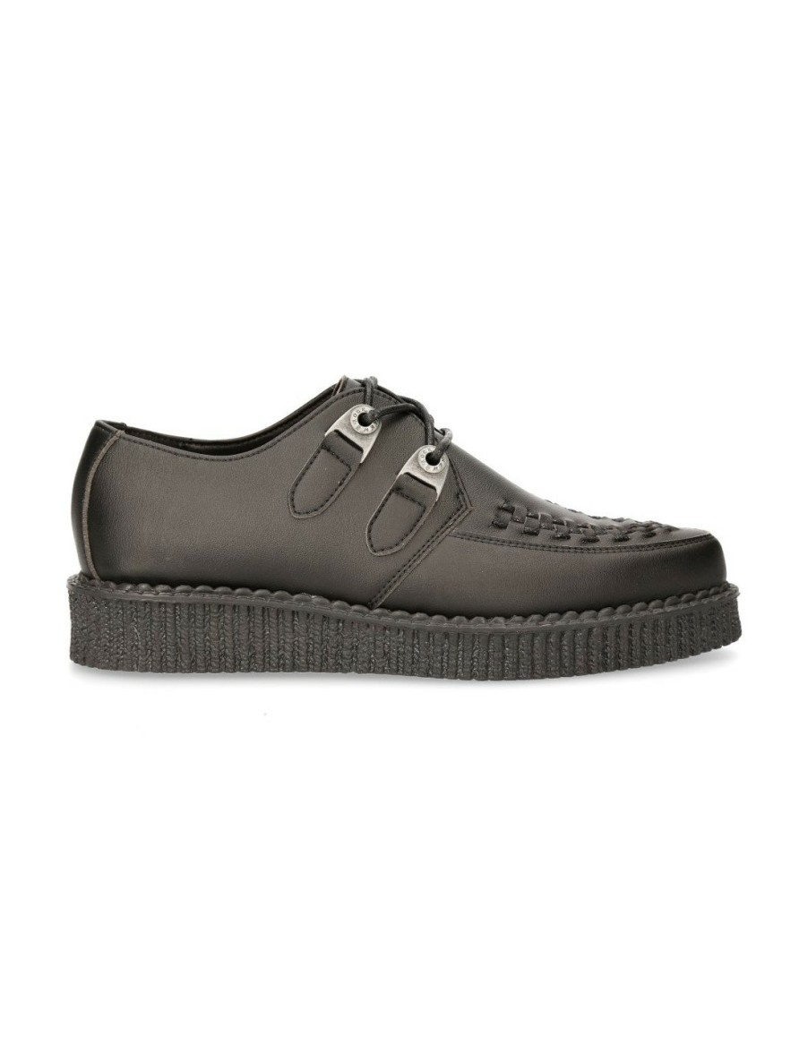 Men New Rock | Shoe Black Creeper With Laces M-Creepers002-V5