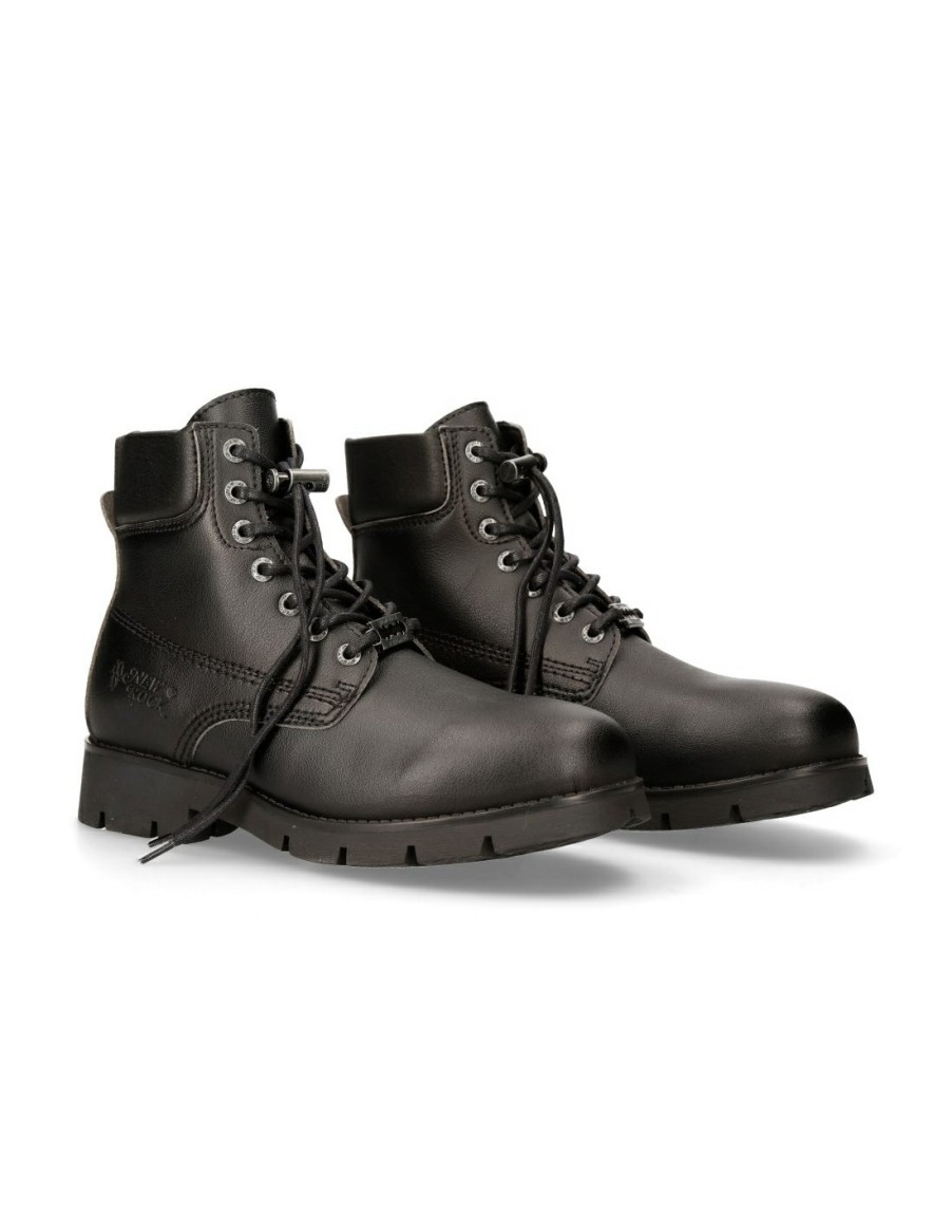 Women New Rock | Ankle Boot Black Ranger With Laces M-Ranger046-V1